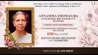 ANNAMMA THOMAS 86 Punchodil Melpadom Mannar  FUNERAL SERVICE 24livemedia [upl. by Audy]