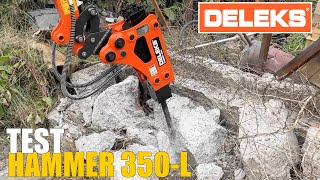 Martello demolitore idraulico HAMMER 350L DELEKS per miniescavatore [upl. by Inohs126]