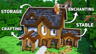 Minecraft Large Farmhouse Tutorial how to build [upl. by Hanad]