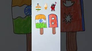 India vs Nepal flag drawing 🇮🇳🇳🇵 shortvideo art shorts video song nishadi [upl. by Philana176]