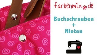 Videanleitung Buchschrauben  Nieten Taschenspieler 4 [upl. by Seys475]