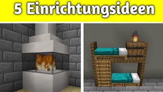 5 coole Einrichtungsideen für dein Haus  Minecraft Tutorial [upl. by Hew311]