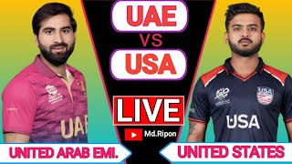 United Arab Emirates vs United StatesNamibia T20I TriSeries 2024 live [upl. by Elorac]