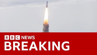 Europes Ariane6 rocket launches  BBC News [upl. by Raeann]