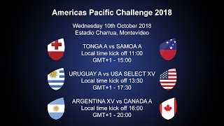 The final match of the day in the World Rugby Americas Pacific Challenge is Argentina XV v Canada A [upl. by Acinnad]