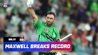 Glenn Maxwell SMASHES BBL Record  154 off 64  BBL11 [upl. by Htebi]