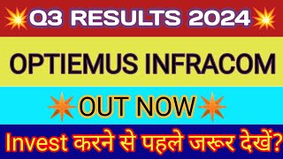 Optiemus Infracom Q3 Result 🔴 Optiemus Infracom Result 🔴 Optiemus Infracom Share Latest News [upl. by Tsepmet]