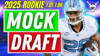 Dynasty Rookie Mock Draft 1 QB  101106 STACKED CLASS  2025 Dynasty Fantasy Football [upl. by Ahsinaj831]