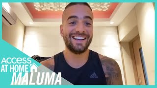 Maluma Confirms Hes Single Im Giving My Energy To My Career Right Now  Access At Home [upl. by Aleibarg]