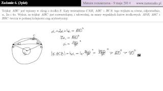 Zadanie 6  Matura rozszerzona  9 maja 2014 [upl. by Matti859]