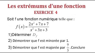 Fonction majorée fonction minorée exercice 4 [upl. by Musa]