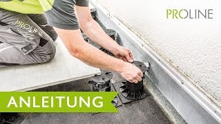 Montage OutdoorKeramik auf DachterrasseFlachdach mit Stelzlager PROSTILT [upl. by Ahsieker247]