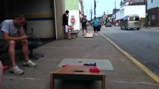 Charleroi Fire Dept playing corn hole [upl. by Bina]