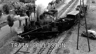 Steam Engine Train Collision How it was done before CGI The Train 1964 [upl. by Thirzia]