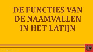 functies van de naamvallen in het Latijn [upl. by Dnesnwot]