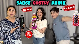 SABSE COSTLY DRINK  Aayu and Pihu Show [upl. by Eyanaj]