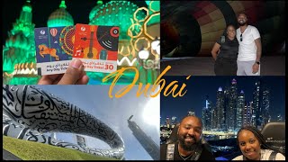 VLOG Dubai Baecation Hot Air Balloon Flipped Dinner in the Sky Museum of the Future and more [upl. by Ordisi]