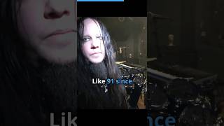 Joey Jordison RIP reveals the drumsticks he used on stage joeyjordison slipknot digitaltourbus [upl. by Yorgerg]