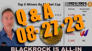 QampA AFTER LIVESTREAM  BLACKROCK BIG ON BITCOIN MINING ETH L2’S DOMINATE amp CARDANO’S WMT [upl. by Margret]