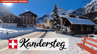 KANDERSTEG Switzerland • Walking Video in Winter • 4K 60fps [upl. by Atiruam]