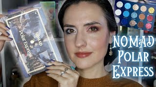 NOMAD POLAR EXPRESS Palette Review  Swatches Comparisons amp 2 Eye Looks [upl. by Thurlow]