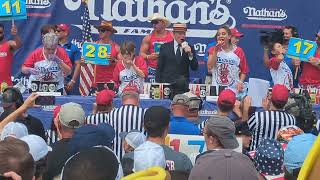 【Nathans hotdog contest 2024】ネイサンズホットドッグコンテスト2024に行ってきた☆女性部門 [upl. by Monah]