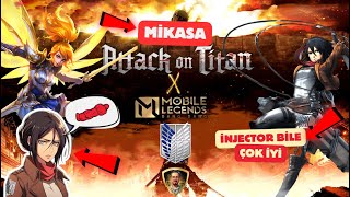 Skin Injector  Fanny  Mikasa Ackerman  Mobile Legends X Attack on Titan  AOT [upl. by Weinstein]