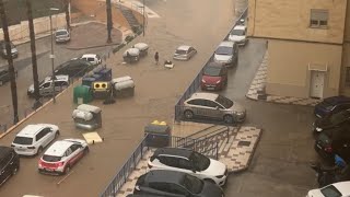 Málaga Spain Heavy flooding leaves vehicles stranded in rising waters  WooGlobe [upl. by Yssac609]