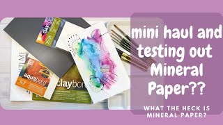 Mini Art Haul and Testing out Mineral Paper [upl. by Atirac]