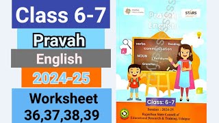 Class 67 pravah workbook English 202425 answer  Worksheet 36373839  mggs kaksha 67 class 67 [upl. by Agni494]