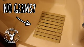 Wood Bath Mat Transform Your Shower To No Germs [upl. by Lenahtan256]