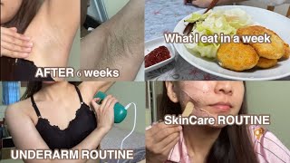 What I Eat in a Week UNDERARM ROUTINEIPL result in 6wks Summer skin care Routine [upl. by Elah]