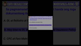 LTO EXAM REVIEWER FOR NON PROFESSIONAL DRIVERS LICENSE PART 524 [upl. by Pelag401]