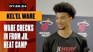 Kelel Ware Offseason Media Availability Ware Speaks At Jr HEAT Camp  July 26 2024 [upl. by Aicinad]