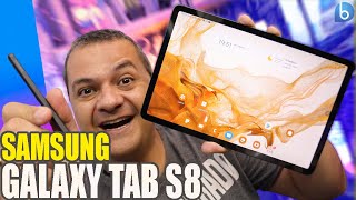 GALAXY TAB S8  SPen Modo Desktop e MUITO DESEMPENHO Unboxing e Impressões [upl. by Candless]