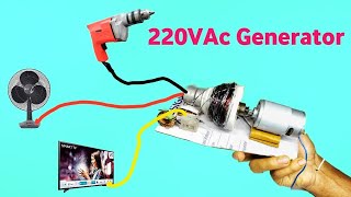 How To make 220V Dynamo Generator At home  With Dc Motor  How to Make generator [upl. by Nolrah553]