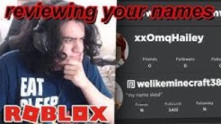 reviewing YOUR roblox usernames [upl. by Tugman173]