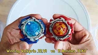 Five Winning Valkyrie vs Five Z Achilles  Valt vs Aiga Beyblade Burst ChoZ episode 28 real Battle [upl. by Ardnahc]