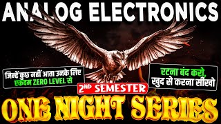 Analog Electronics by Ashish Sir  polytechnic 2nd semester  onenightseries astechnic analog [upl. by Lyrehc]