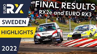 Rallycross Highlights  Cooper Tires Rallycross of Sweden 2022  Final Results of RX2e and Euro RX3 [upl. by Halda]