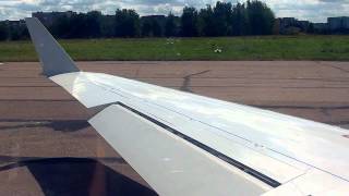 CRJ100 take off from Minsk1 airport [upl. by Elleuqar]