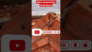 Brick preparation techniques brickwork work constructionvideos constructiontoolsandequipment [upl. by Donell]