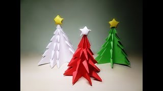 Decorazioni fai da te alberi di Natale origami [upl. by Saffian]