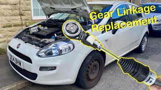 Fiat Punto Gear Selector Cable Replacement  Grande Punto Gear Linkage Repair [upl. by Ahsoj]