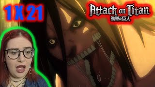 Attack on Titan 1x21 Reaction quotCrushing Blow The 57th Exterior Scouting Mission Part 5quot [upl. by Nishi942]