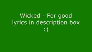 Wicked  For good karaoke [upl. by Suh]