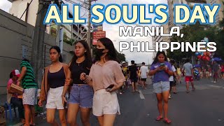 ALL SOULS DAY  BLUMENTRITT MANILA PHILIPPINES  4K CITY STREET WALK [upl. by Avot]