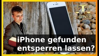 iPhone entsperren lassen nachdem man es gefunden hat Urteil erklärt  Sachenrecht [upl. by Oiragelo]