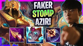 FAKER STOMPING WITH AZIR  T1 Faker Plays Azir Mid vs Akshan  Season 2024 [upl. by Goode]