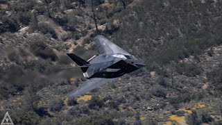 Two F117s and many other jets Flying Low Level in the Sidewinder [upl. by Eromle]